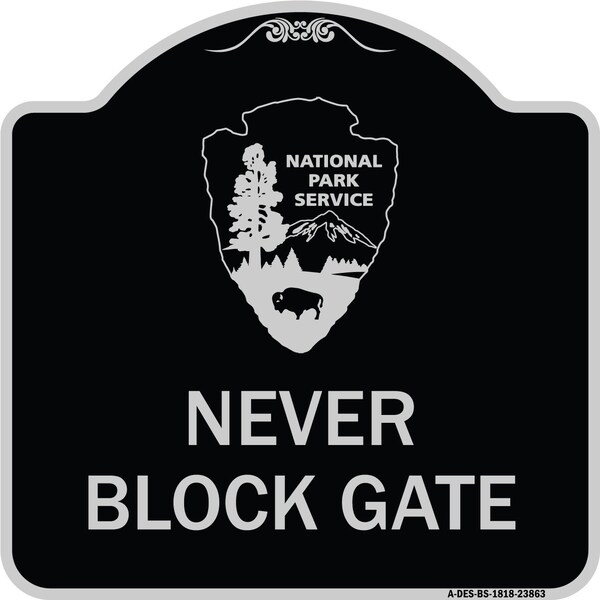 Signmission National Park Service Permit Parking Heavy-Gauge Aluminum Sign, 18" x 18", BS-1818-23863 A-DES-BS-1818-23863 - main